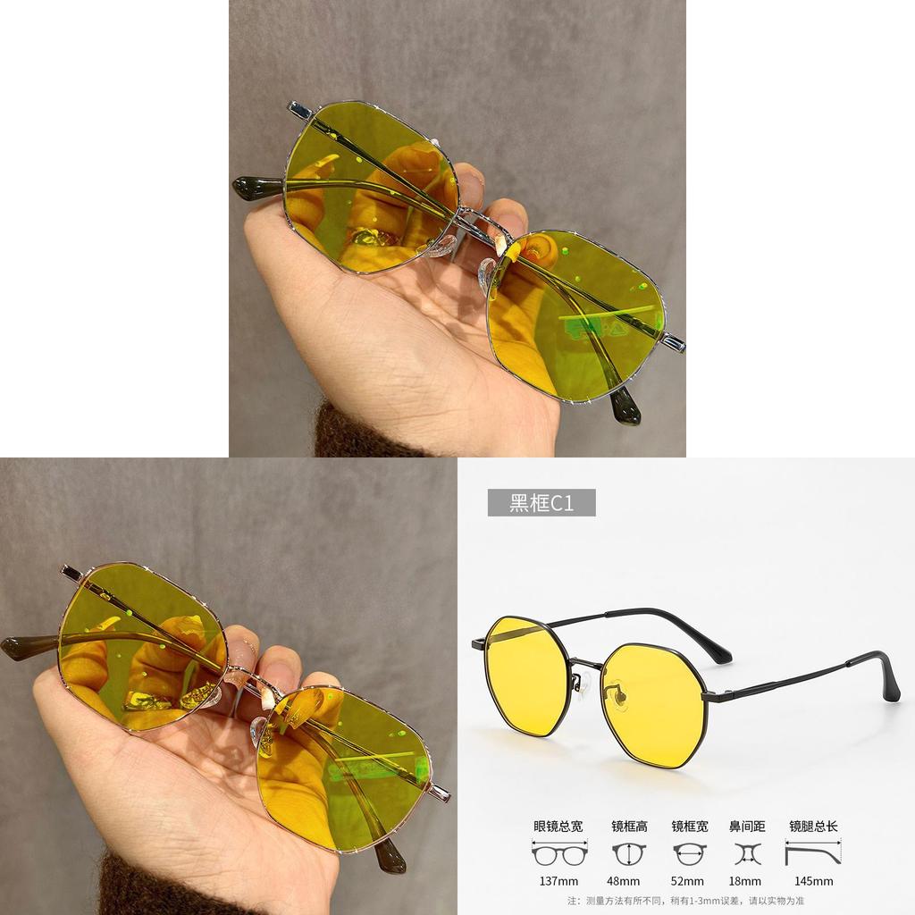 Night Driving Glasses With Yellow Pc Lenses For Men Business Commuting