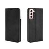 For Samsung Galaxy S21 5G Retro-skin Business Magnetic Suction Leather Case with Holder & Card Slots & Wallet(Black)