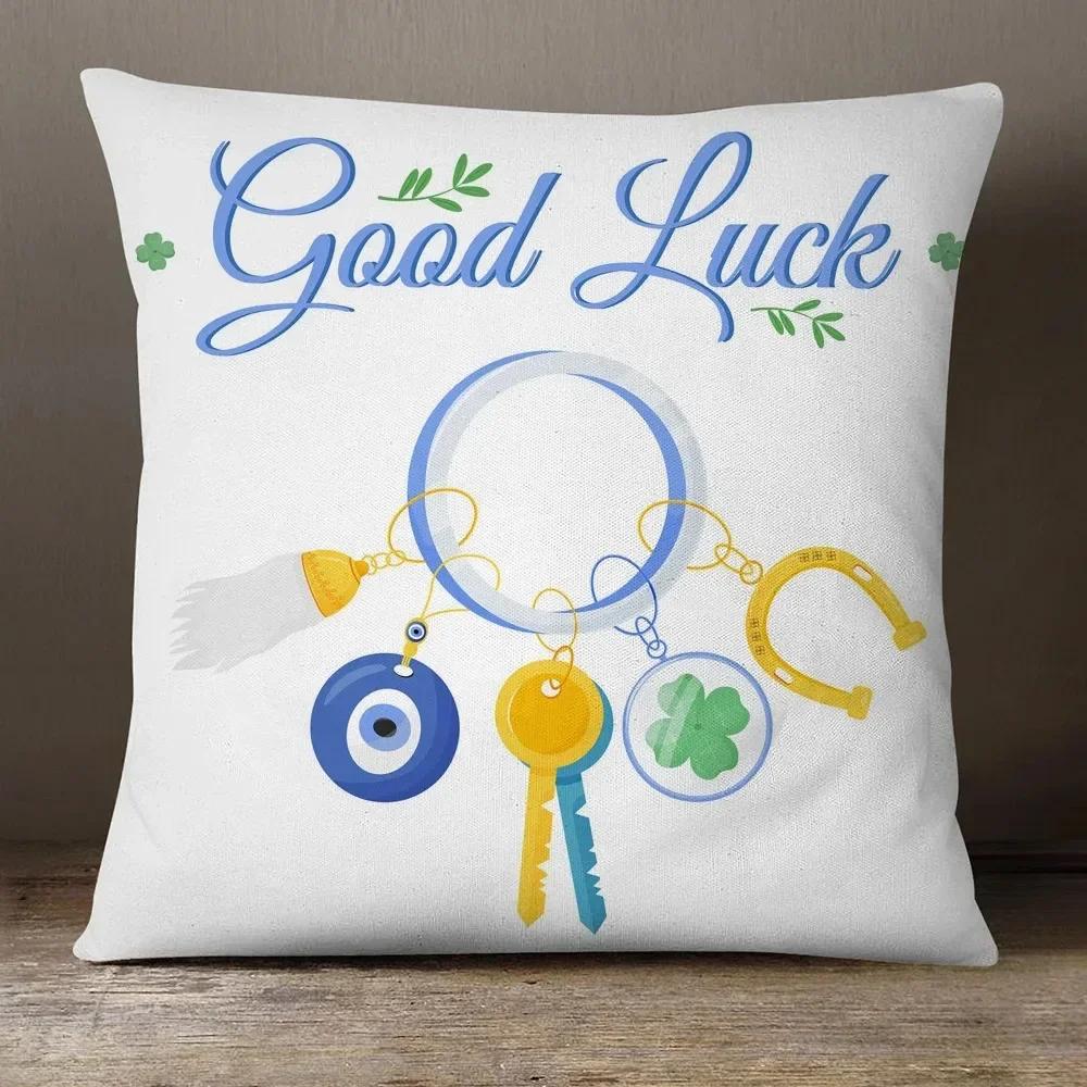 Evil Eye Hamsa Hand Cushion Covers Middle East Fortune Amulets Print Decorative Sofa Throw Pillow Case