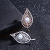 Spille da balia Foglia di Cristallo per Donne Spille Statement con Perle Grandi Accessori da Festa di Alta Qualità Gioielli Foglie Charm Moda Donna