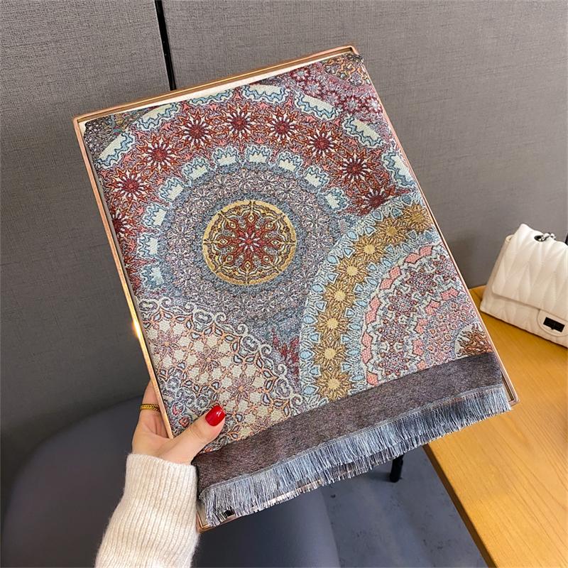 Luxury Winter Warm Women Scarf Imitation Cashmere Thicken Shawl Pashmina Scarves Female Wrap Blanket Foulard