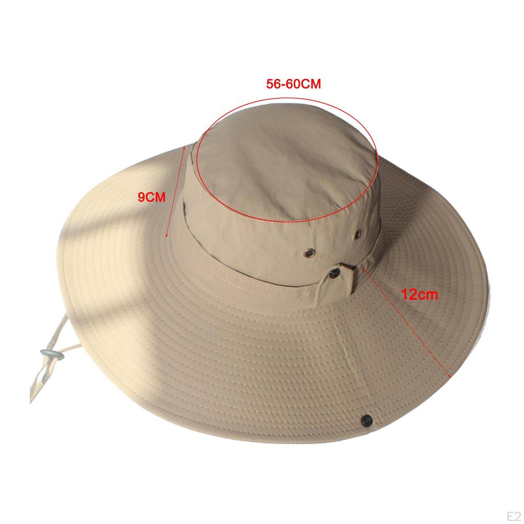 Adults Wide Brim Bucket Hat Breathable for Golf Cycling Fishing Hiking Hunting