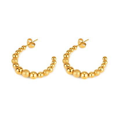 Bijoux Boucles d'oreilles à perles en acier titane Élégantes Simples Polyvalentes Acier Inoxydable Acier Inoxydable Boucles d'oreilles à clous