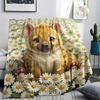 1Pc Cartoon Print Flannel Blanket, High Quality Comfortable for All Seasons, Home Decor, Warmth and Comfort, Perfect for Christmas Birthday Gift