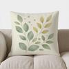 Home Decor Elegant Leaf &amp; Dots Pattern Throw Pillow Pattern Cushion Cover Suitable For Sofa Bedroom Car Pillow Cover