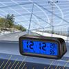 Small Digital Car Dashboard Clock Solar Powered & Rechargeable Clear LCD Time Display Watch Stick On Car Clock