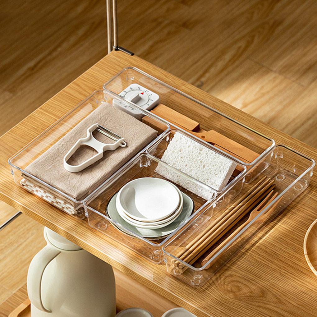Transparent Drawer Home Storage Box Cosmetic Organizer Case Sundries Multifunction Organizers Closet Office Portable Boxes