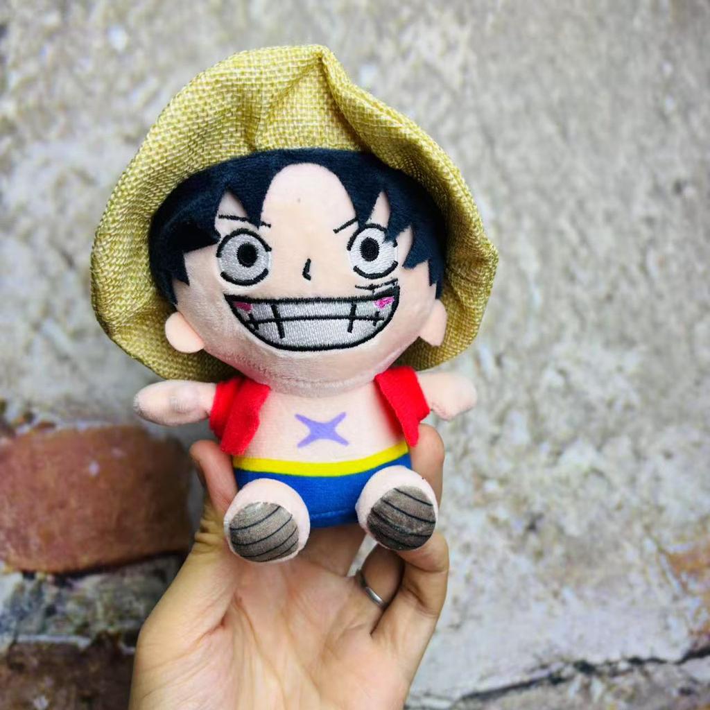 15cm One Piece Anime Figure Cute Zoro Luffy Toys Kawaii Statue Figure Model Dolls Pendant Kids Xmas Gifts