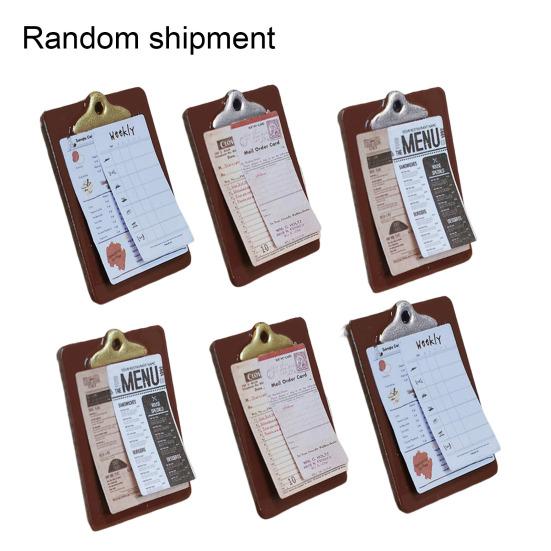 Miniature Menu Board Mini Clip Board with Menu Card Doll Accessory for 1/6 1/12 Doll Mansion Cafe Restaurant Scene