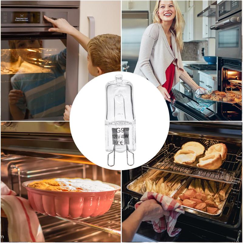G9 110-130V 220-240V 40W Portable Warm White Halogen Bulb Light Lamp 2600K Globe Halogen Bulb Oven Lighting Lamps Inserted Beads