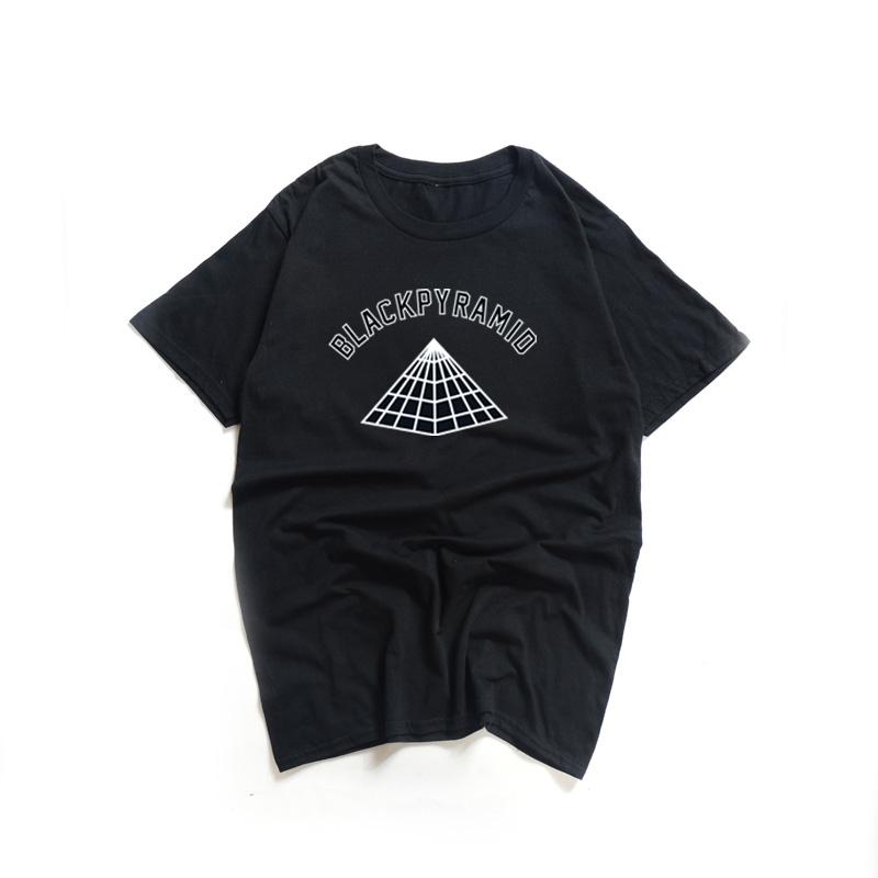 Swag Summer T Shirt Unisex Women BLACK PYRAMID Hip Hop Print Short Sleeves Chirs Brown Rapper Cool T-Shirt Unisex Colorful O-Neck Tops