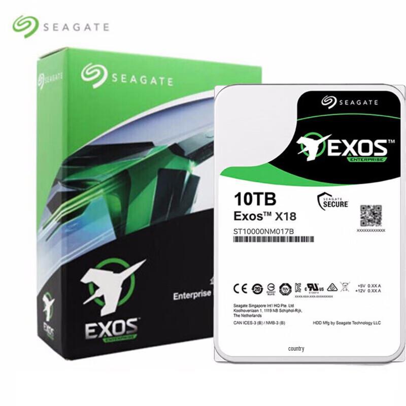 

Seagate 10TB 7200 RPM Enterprise SATA HDD