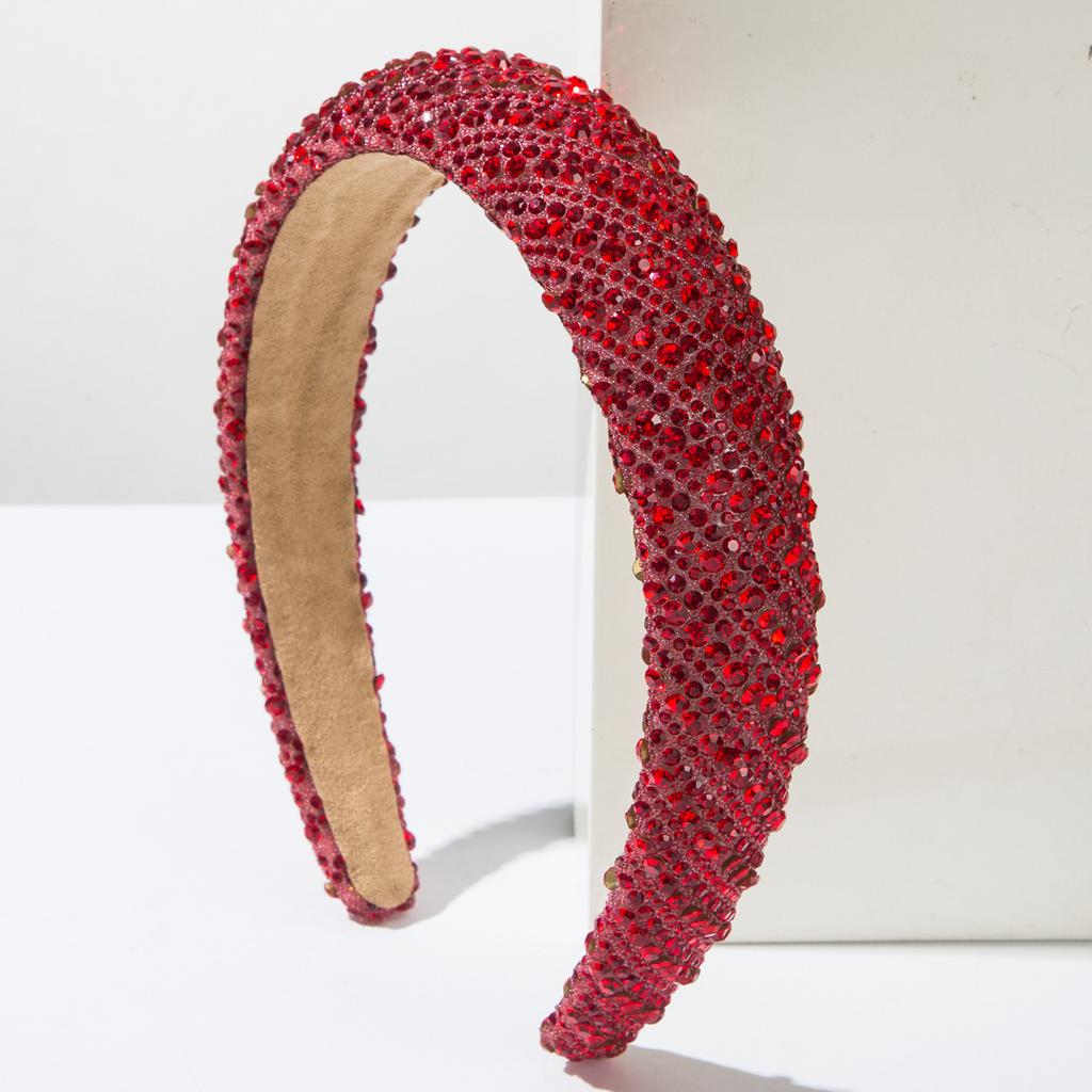 Koreanische Mode Schwamm Breite Kante Strass Voll Diamant Super Flash Stirnband Vielseitiges High-End Haaraccessoire