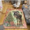 Christmas Animals Home Sofa Decoration for Living Room & Bedroom, Non‑Slip Play Flannel Floor Mat for Game Room