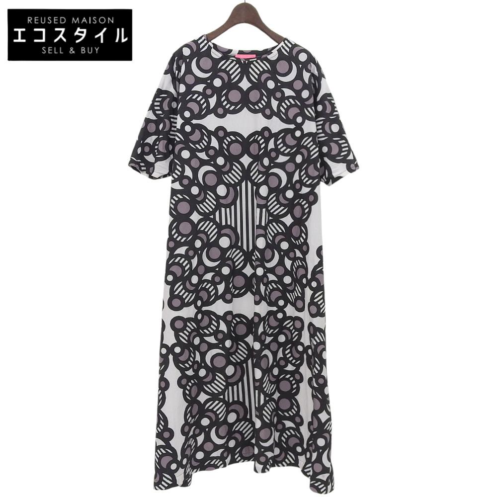 HIROCOLEDGE Women's cotton all-over print A-line dress in multicolor dress ― multicolorUsed