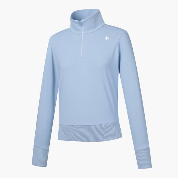 DESCENTE GOLF Women'S High-Neck Half-Zip Layered T-Shirt (Dp12Wftl24)