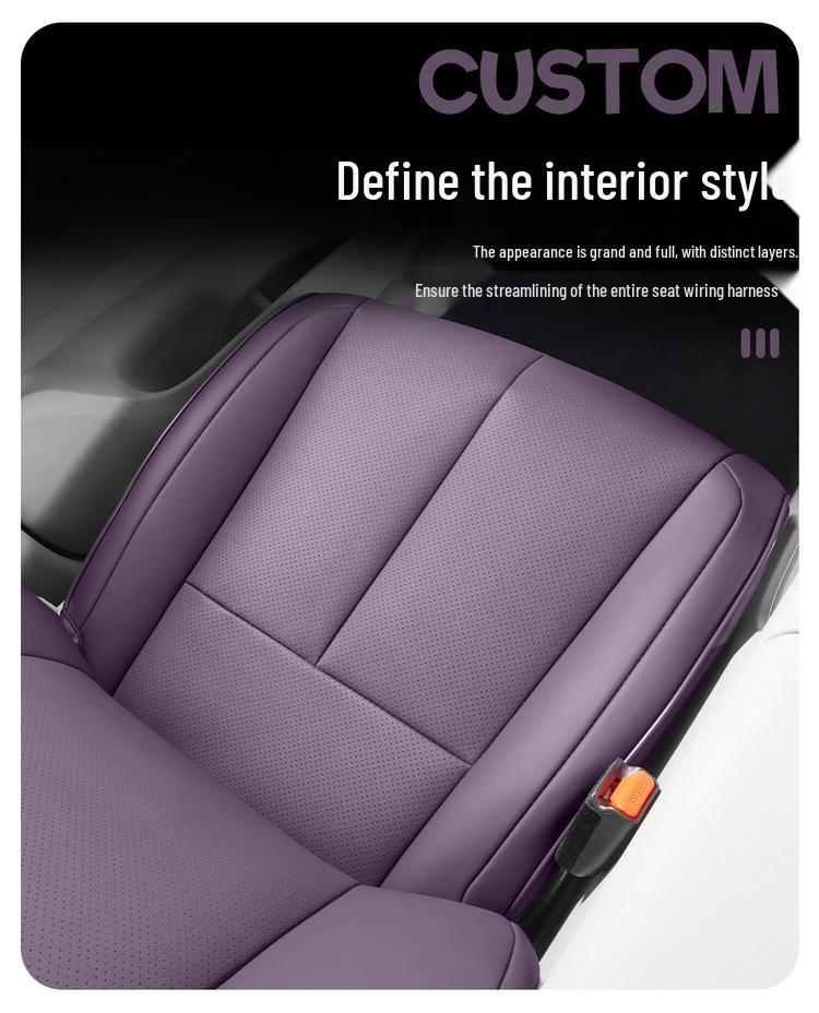 Compatible Leapmotor LAFA5 Seat Covers: Full Coverage Perforated Leather Cushions for All Seasons, Fits 26 Models