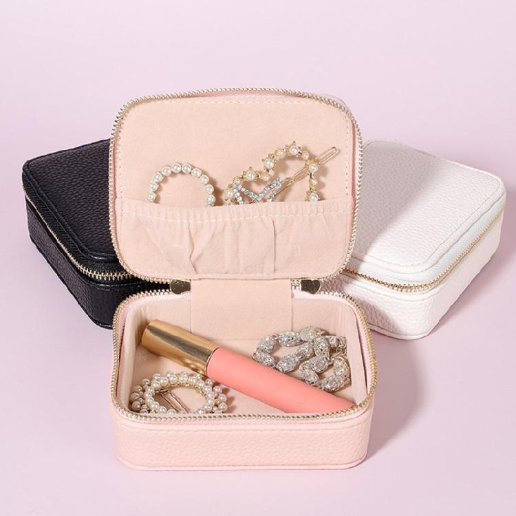 Wear Resistant PU Jewelry Container Travel Friendly Box for Organizing Small Accessories Stylish Jewellery Container