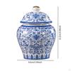 Chinese Porcelain Flowers Tea Canister Ginger Jar 250ml Storage Decorative Vase for Bedroom