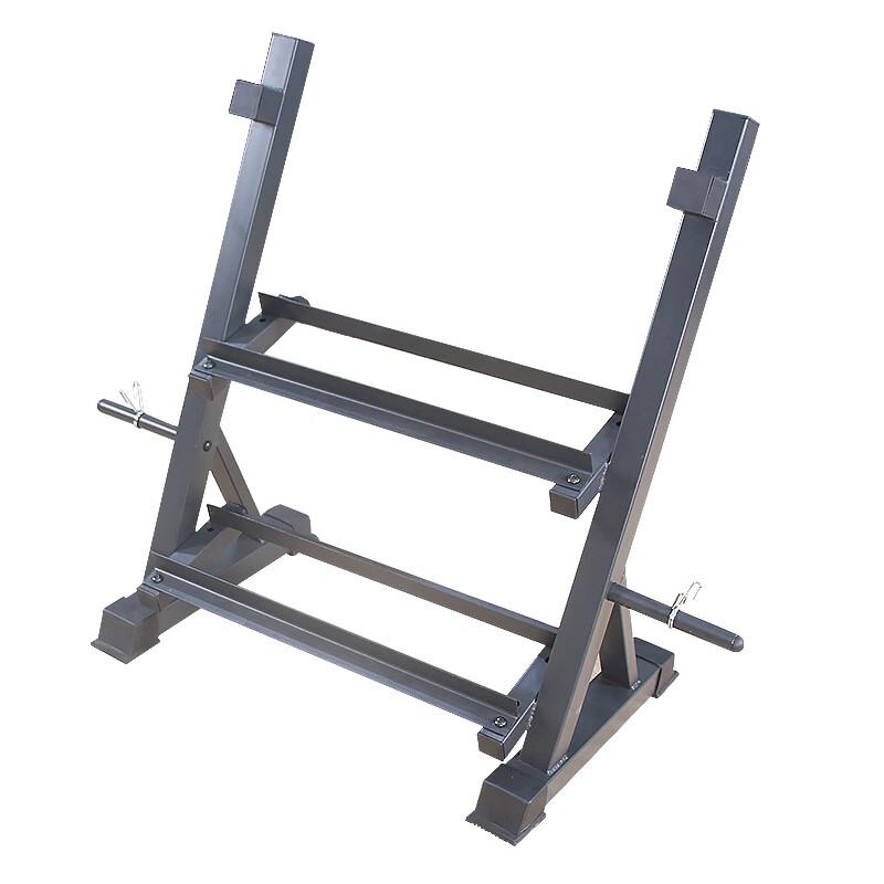 Double-Layer Dumbbell & Barbell Plate Storage Rack
