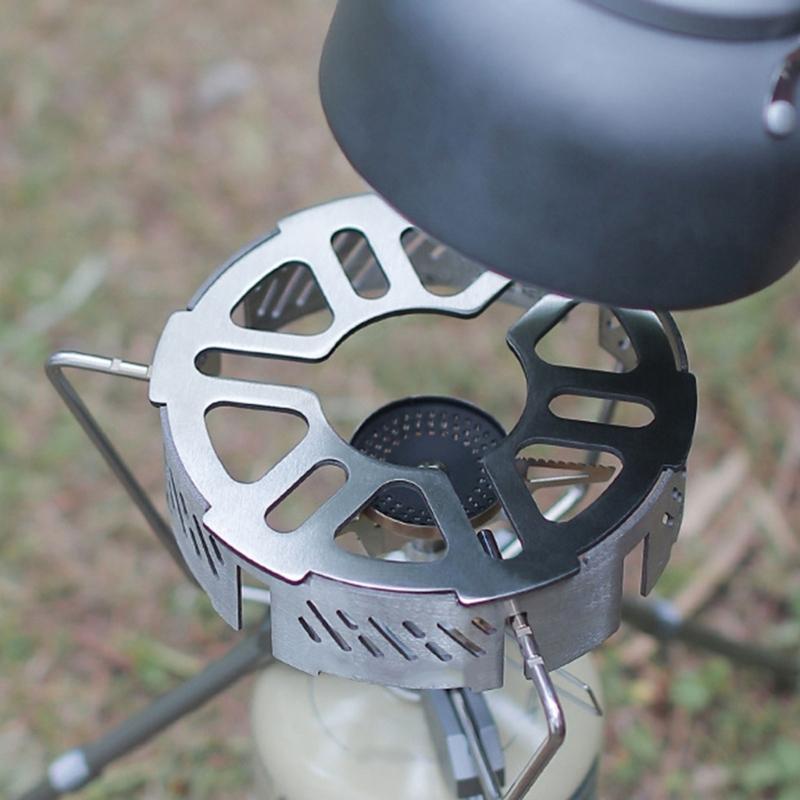 Camp Stove Windproof Rings Outdoor Gas Stove WindShield Stainless Steels Stove Windscreen Windproof Gas Stove Rack