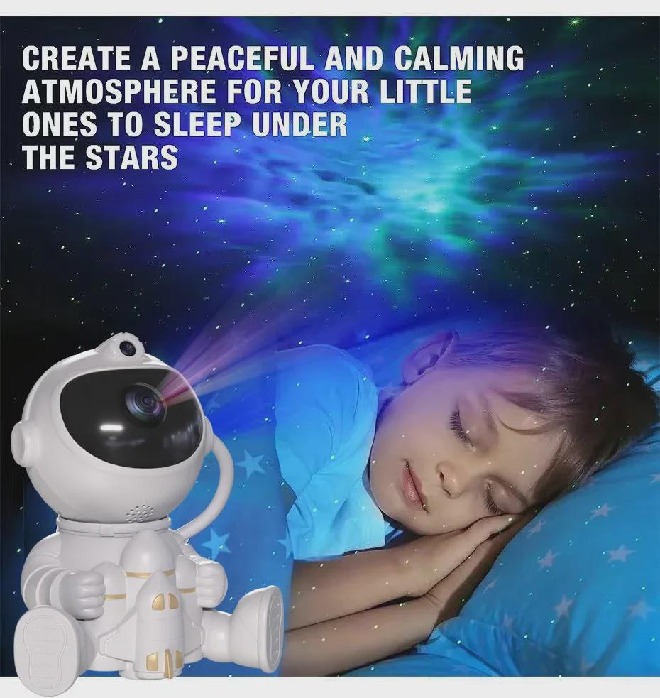 Galaxy Shuttle Astronaut Starry Night Light LED Lamp with Laser Projection