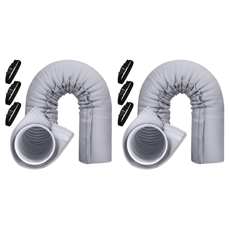 

A78E-2X AC Hose Insulation Sleeve,Portable Air Conditioner Hose Cover Wrap,Fits For 5In & 5.9In Diameter Exhaust Hose