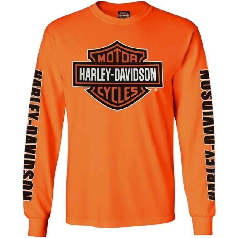 ETST39 Harley-Davidson Heren Long Sleeve Bar & Shield Shirt 30291744 XL