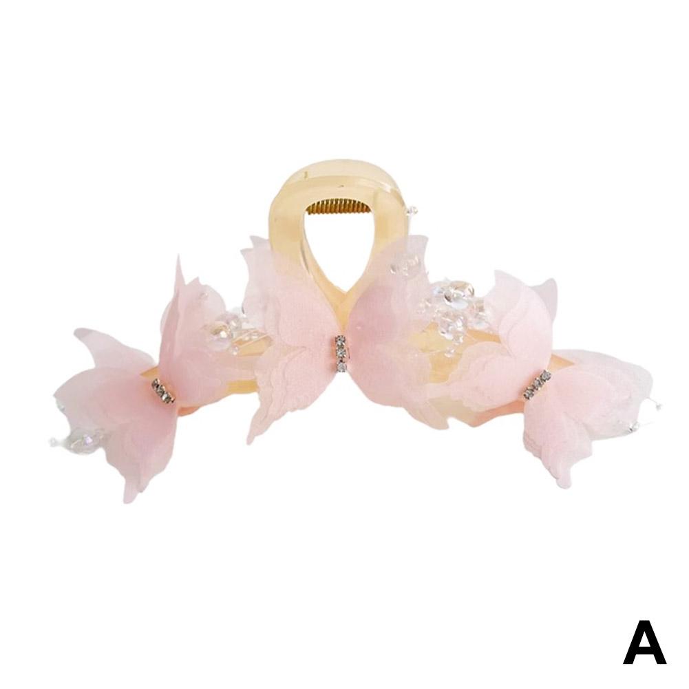 

Новые модные заколки для волос в виде бабочки для женщин, элегантные, сладкие, с жемчужным хвостом, бантом, головной убор F9E5 Pink-1pcs