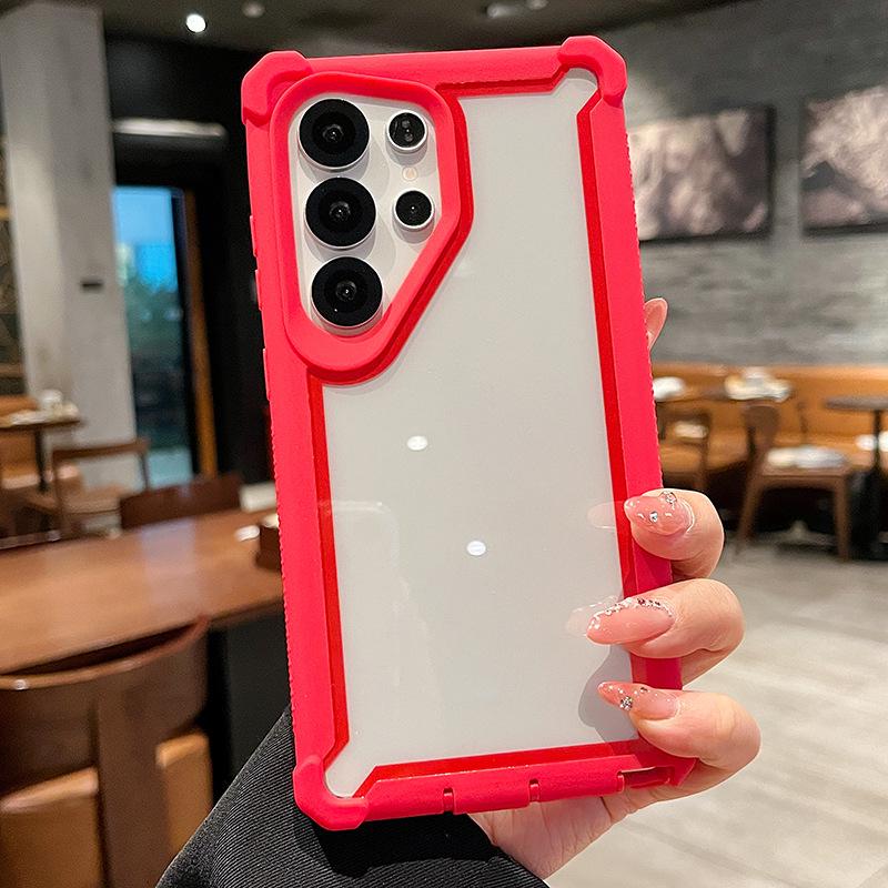 Carcasă Color-Block Space Shell pentru Samsung S24+ Ultra S25, S23 FE/A56 cu Protecție la Cădere pe Patru Colțuri