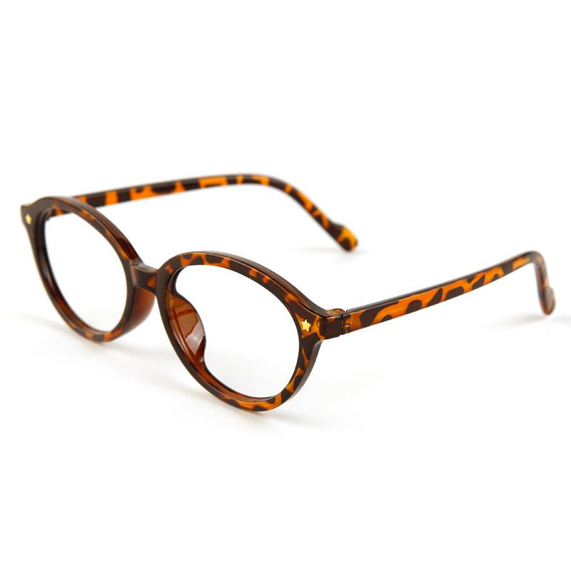 Retro simple oval frame reading glasses women show young high definition anti-blue reading glasses men