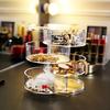 Dustproof Acrylic Earrings Jewelry Storage Box Display Stand Round Rotating Rack Holder ((Not Including Jewelry))