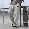 Pantaloni da Uomo in Velluto a Coste, Vestibilità Larga, Gamba Dritta, con Drappeggio, Pantaloni Sportivi Casual per l'Uso Quotidiano