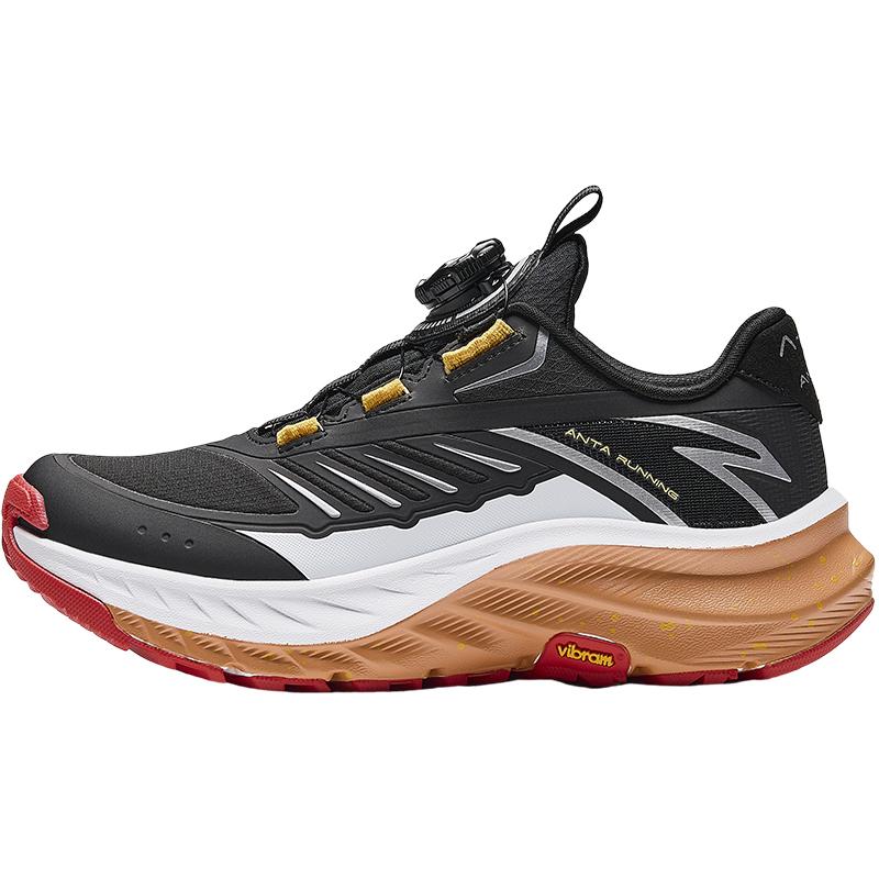 Anta Kids Exploration Comfortable Physical Fitness Non-Slip Wear-Resistant Low-Top Running Shoes Kids Running Shoes Black Gray T12445525-2