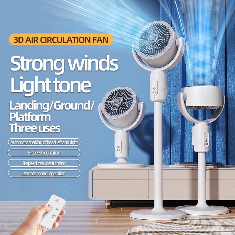 USB Rechargeable Night Light Fan with Smart Remote, Timer, Oscillation, and Long Battery Life