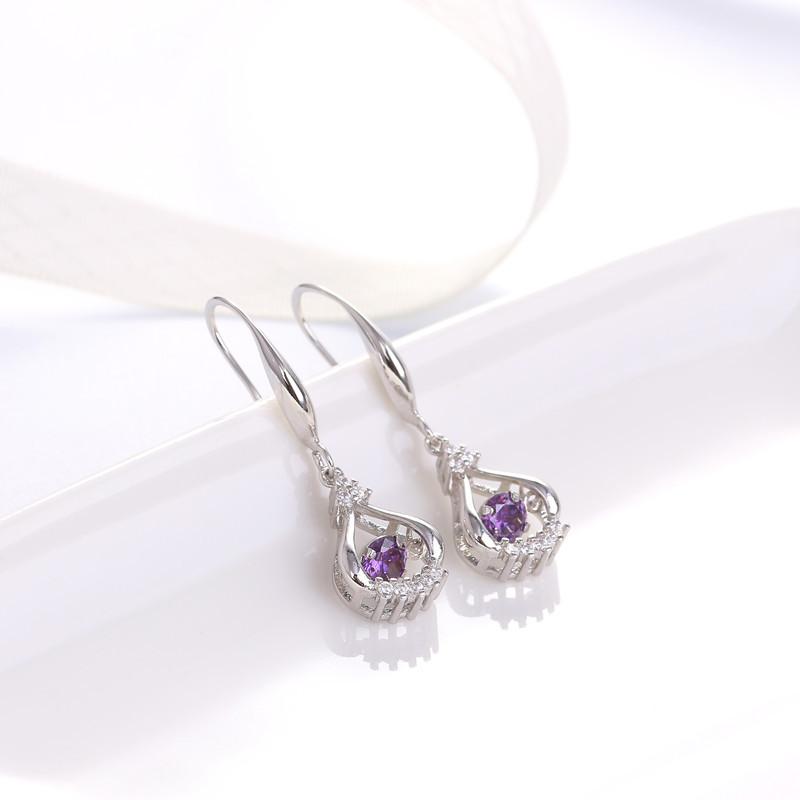 New 925 Silver Heart Stud Earrings Fashion High Quality For Women's Wedding Fine Jewelry Accessories Party Gifts