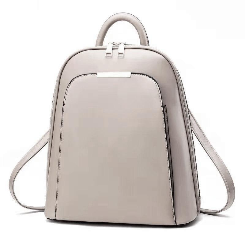 New Solid Color Middle-aged Women's Backpack, Schoolbag, Travel Backpack, Dual-purpose Large-capacity Mother