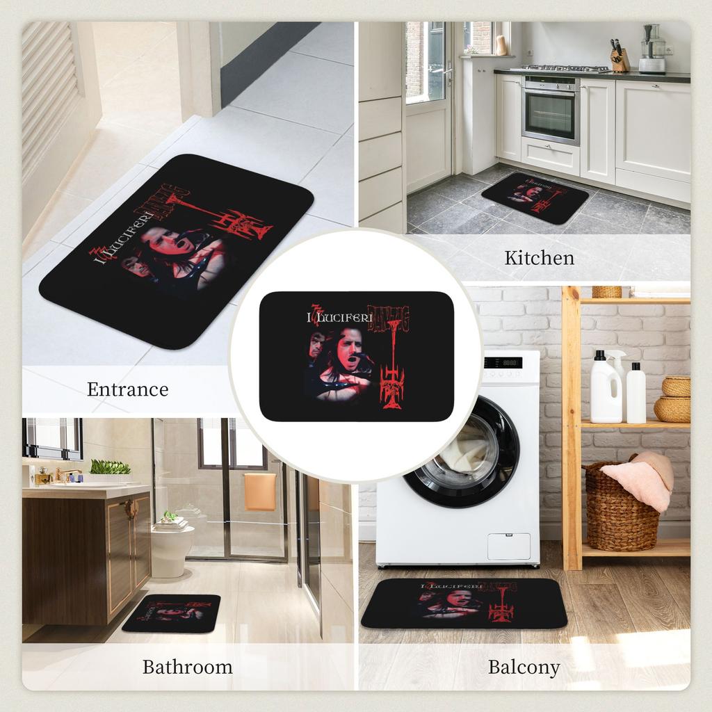 Danzig Heavy Metal Rock Band Gothic Fußmatte Rutschfeste Badezimmer Küchenmatte Toilettenboden Eingangsteppich Teppich