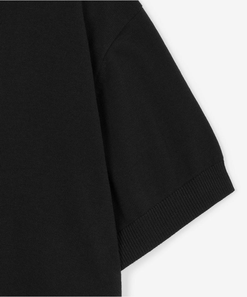 Tienjiti Hard Twist Washable Polo Knit (Black) Tnsw6E201Bk