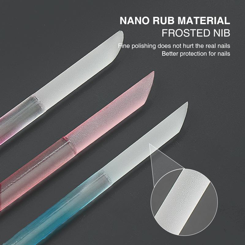 Double-Headed Crystal Glass Nail File for Exfoliating and Polishing