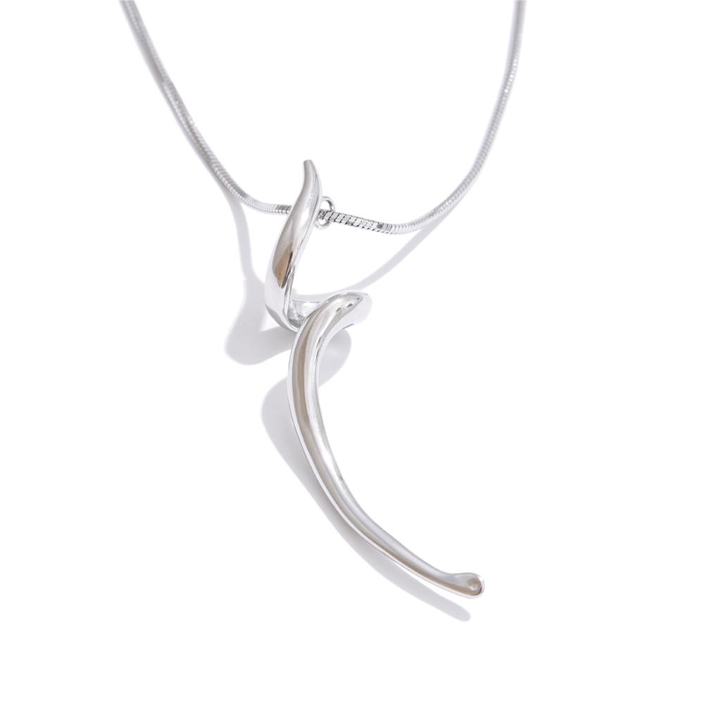 

Yhpup Personalized Stainless Steel Irregular Geometric Pendant Necklace New Arrivals Water Resistant Charm Jewelry Waterproof