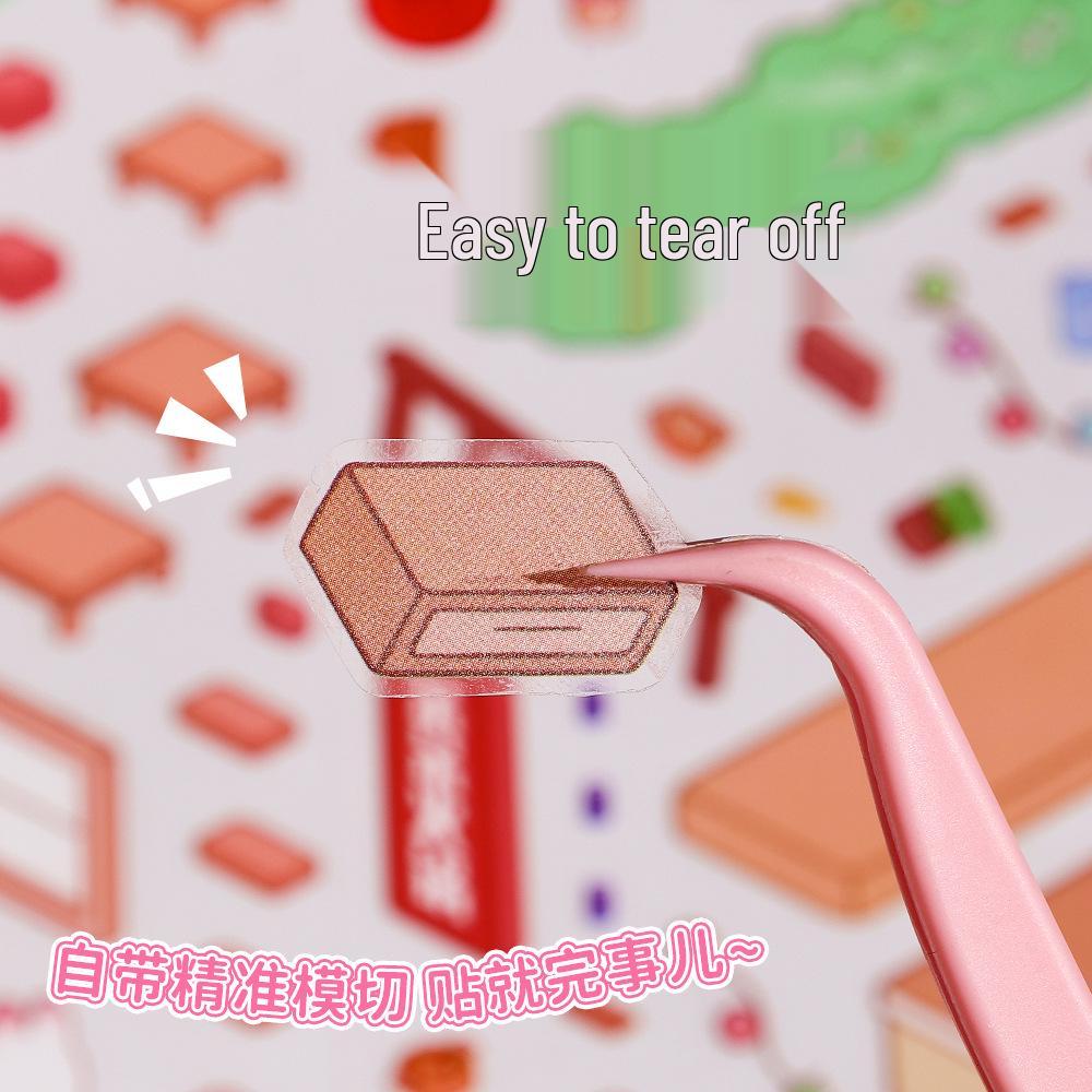 3D Miniature Scene Collage Stickers: Cute Decompression Handbook Stickers