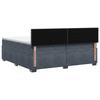 Box Spring Bed with Mattress Dark Grey 200 x 200 cm Velvet