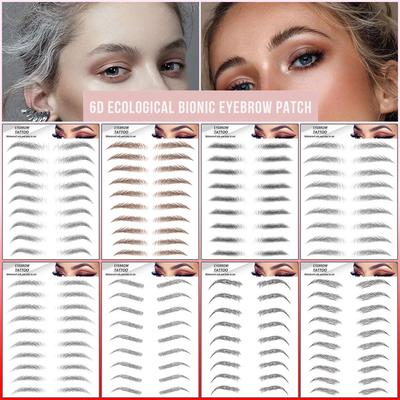 6D Hair-Like Authentic Eyebrows Grooming Shaping Brow Shaper Makeup Brow Sticker