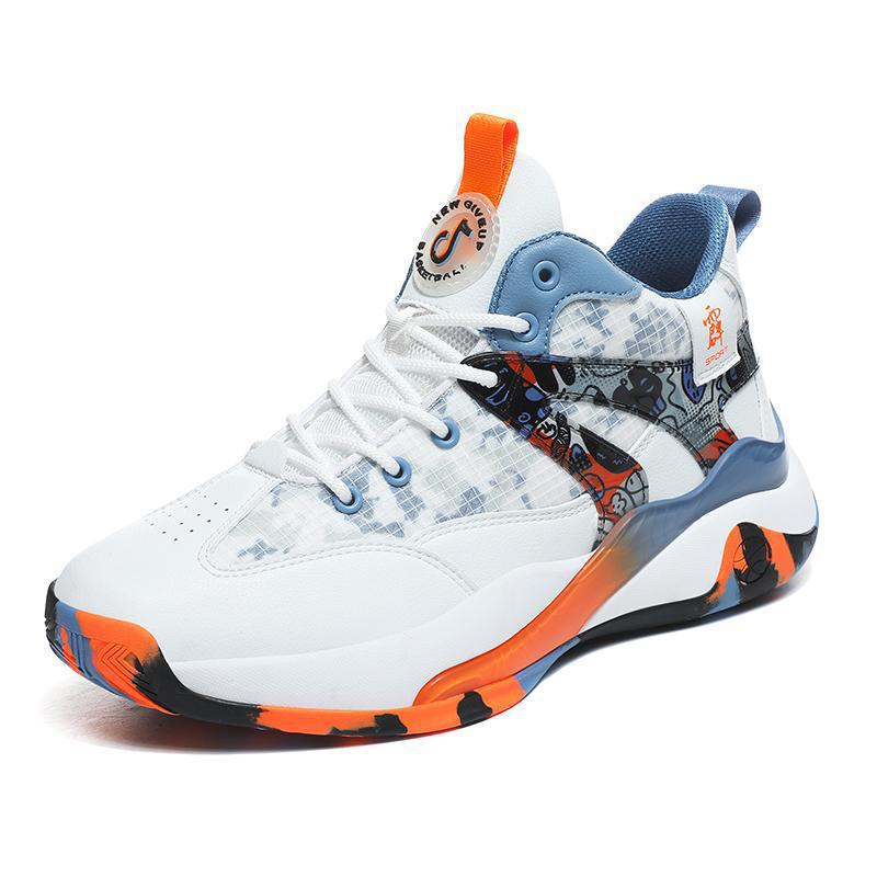 Basketball shoes Men's shoes Non-slip, wear-resistant, shock-absorbing, lightweight and breathable Student sports shoes High-top practical cemen