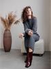 2026 Fall Winter Women's Off Shoulder Knit Sweater and Bodycon Midi Skirt Set 2 Piece Outfit Slim Fit Black S-L