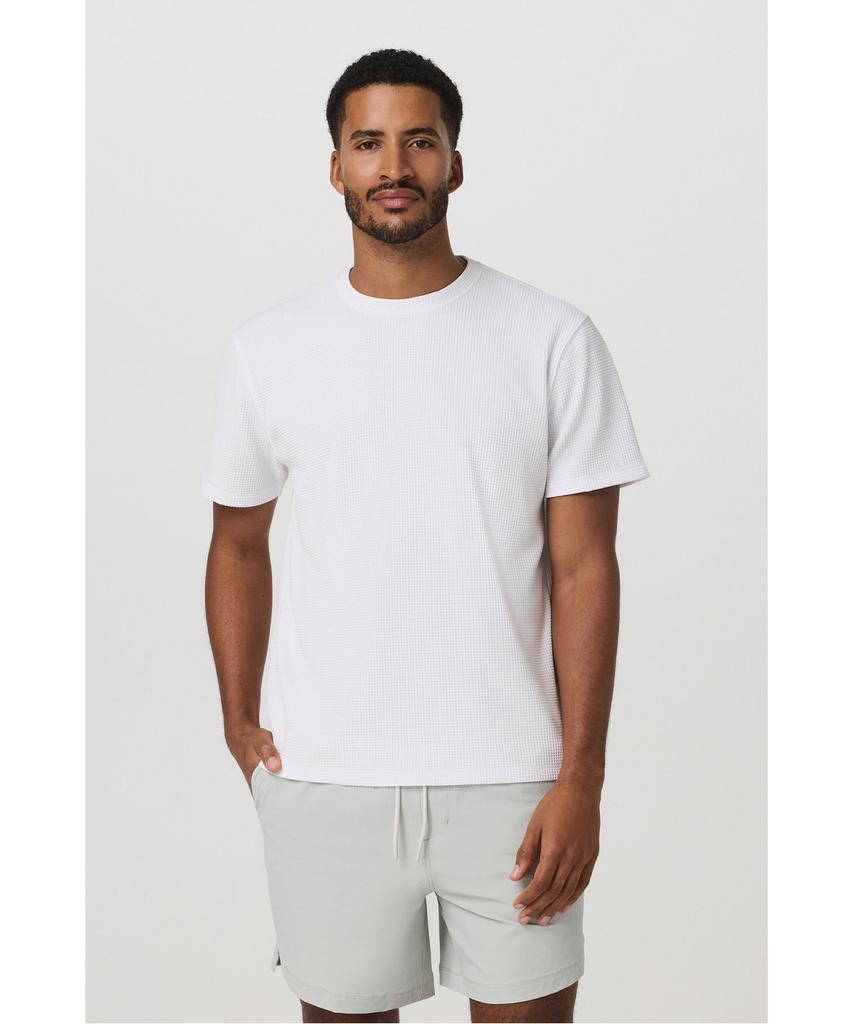 VUORI [Men] Short Sleeve Lightweight Tech Waffle Tee - Relaxed Fit_White _Vr16321029