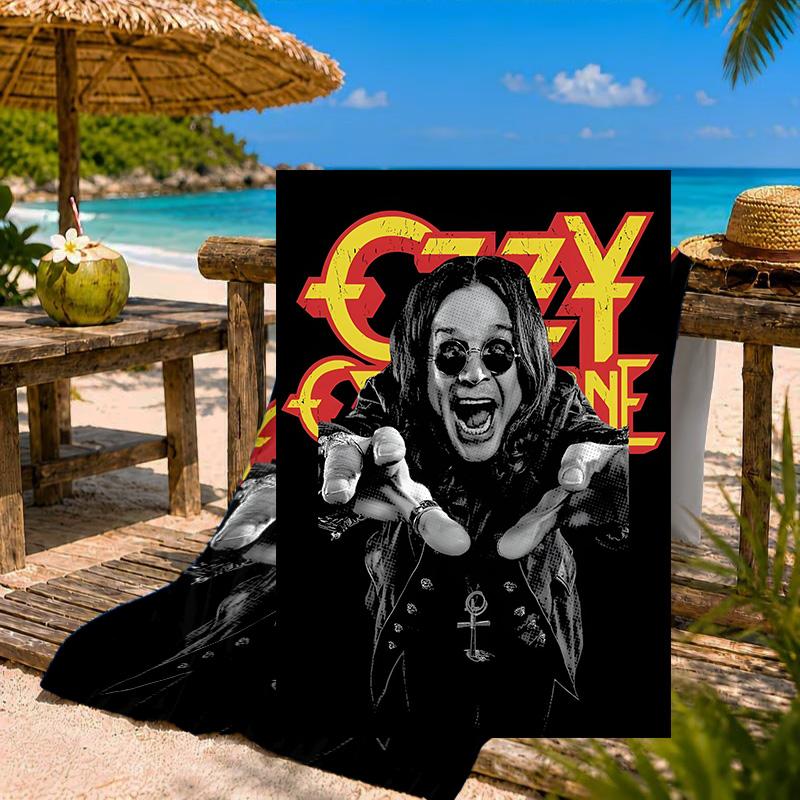 Ozzy Metal Legende Strandtuch Mikrofaser Strandtuch, Leicht und Schnelltrocknend, für Sommerreisen, Schwimmbad-Fan Geburtstagsgeschenk