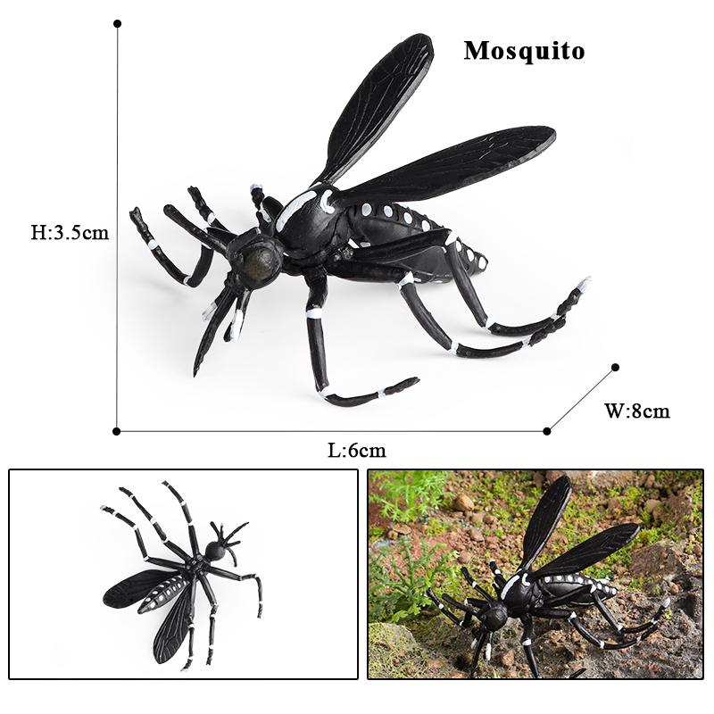 Oenux Wild Insect Animals Model Mantis Grasshopper Butterfly Bee Beetle Action Figures PVC Science Education Collection Kid Toy