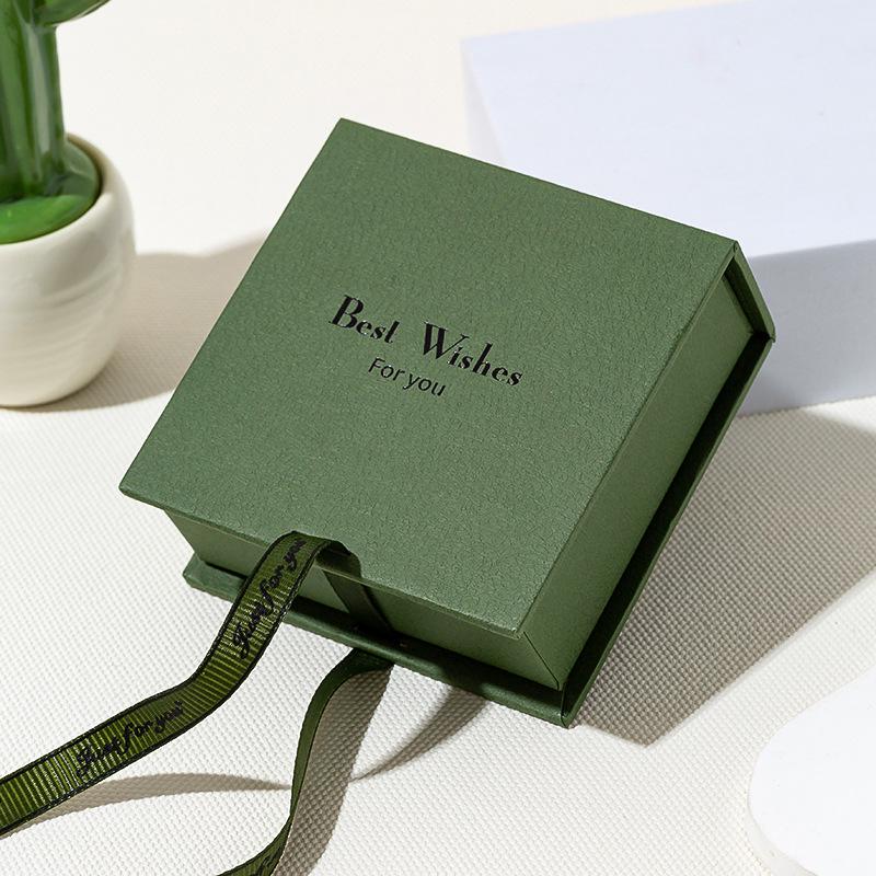 In Stock Bow Ribbon Flip-top Book-shaped Jewelry Box for Necklace, Ring, Earrings